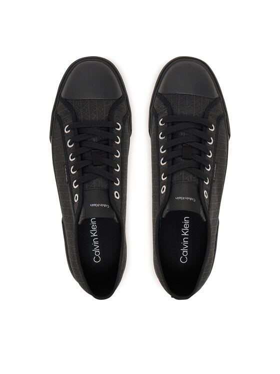 Calvin Klein Calvin Klein Plátenky Vulc Laceup Cv Aop HM0HM02122 Čierna