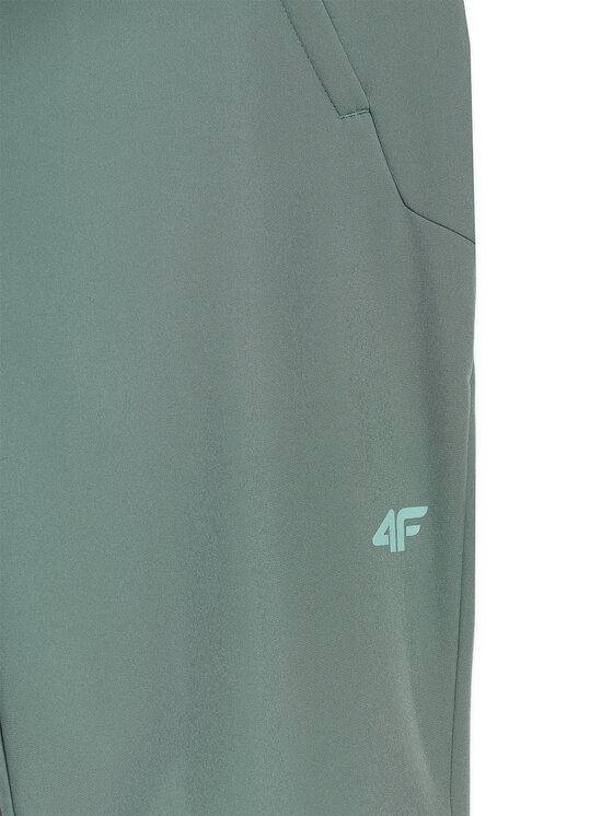 4F 4F Spodnie outdoor MIDSHOP TEXTILE Zielony ciemny Slim Fit
