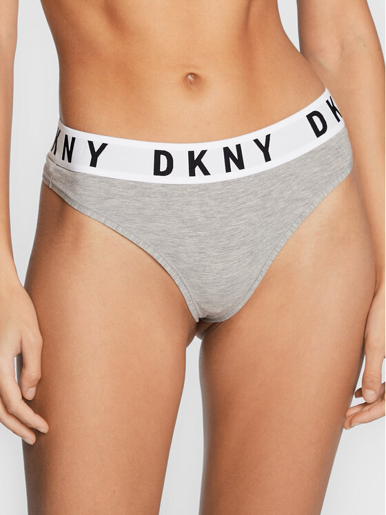 DKNY DKNY Kalhotky string DK4529 Šedá
