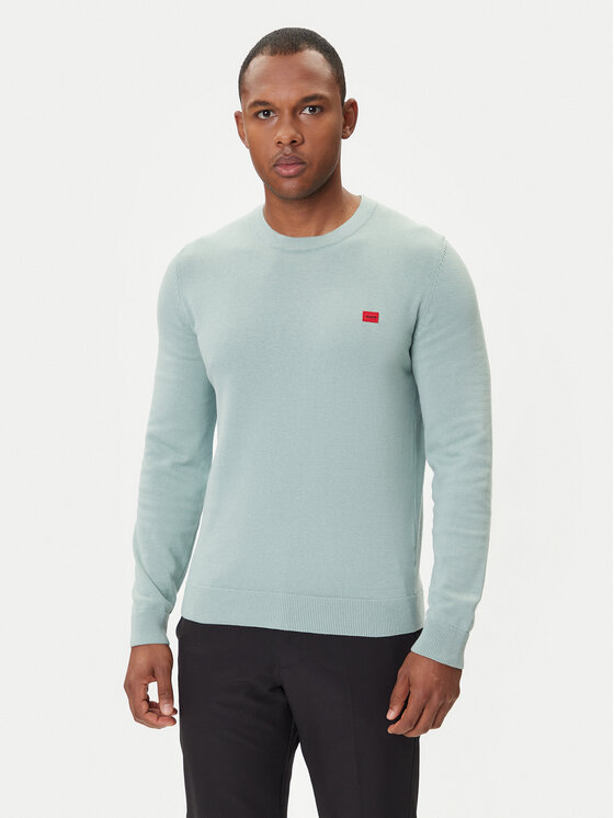 HUGO HUGO Džemper San Cassius-C1 50475083 Zelena Regular Fit