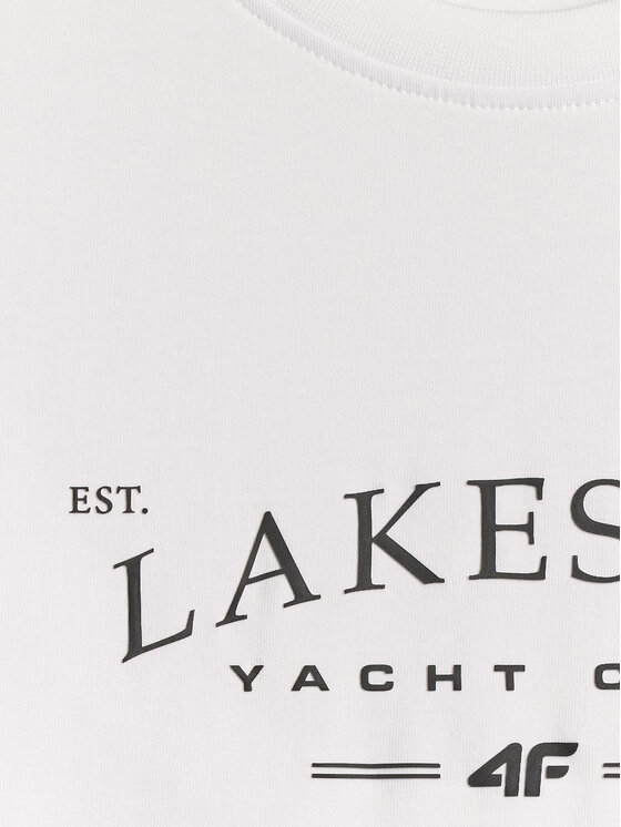 4F 4F T-Shirt LAKESIDE ESCAPE Biały Regular Fit
