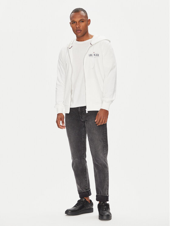 Tommy Hilfiger Tommy Hilfiger Felpa Stacked MW0MW39375 Bianco Regular Fit