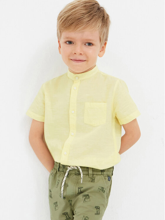 Mayoral Mayoral Camicia 3161 Giallo Regular Fit