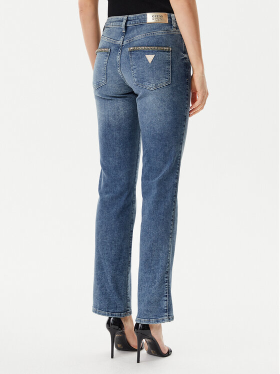 Guess Guess Дънки W5RA15D5L72 Син Straight Fit