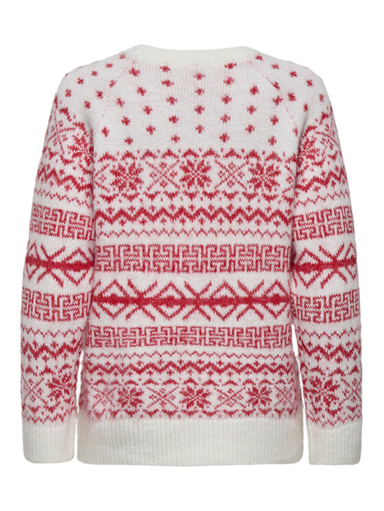 ONLY ONLY Pullover Xmas Nordic 15354824 Rot Regular Fit