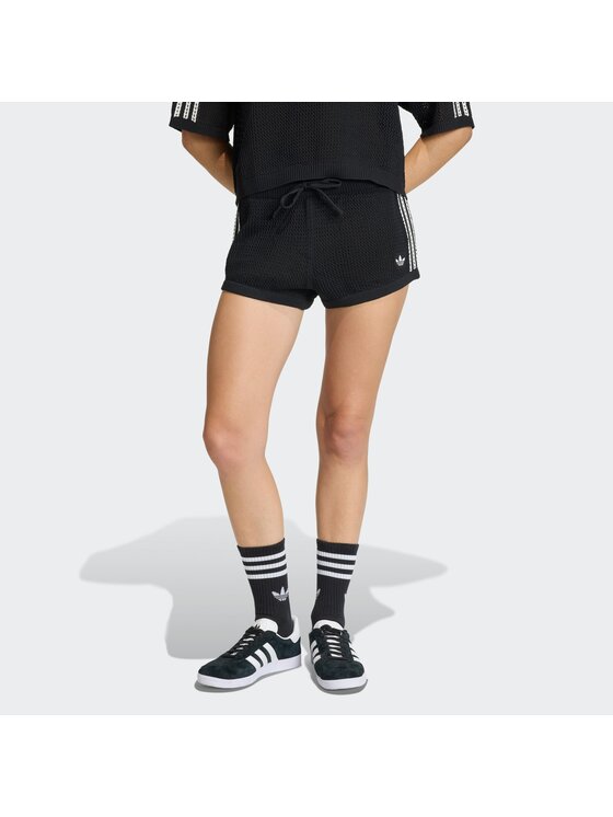 adidas Szövet rövidnadrág Knitted Crochet KC6478 Fekete Regular Fit