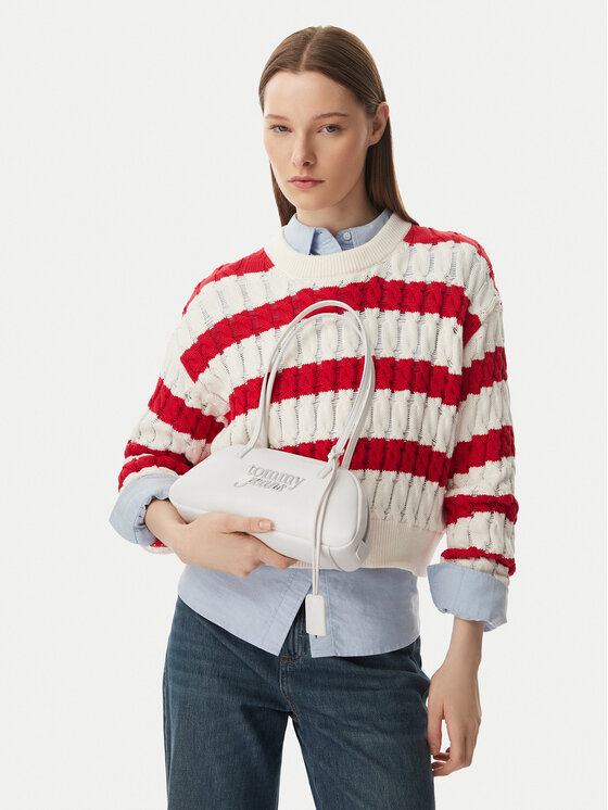 Tommy Jeans Geantă Tjw Bold Shoulder Bag AW0AW18787 Alb