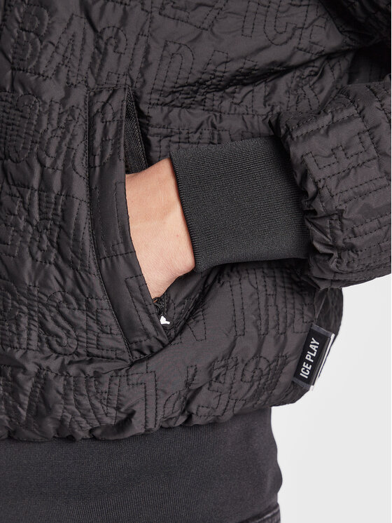 Ice Play Ice Play Kurtka bomber 23E U1M0 J021 6408 9000 Czarny Regular Fit