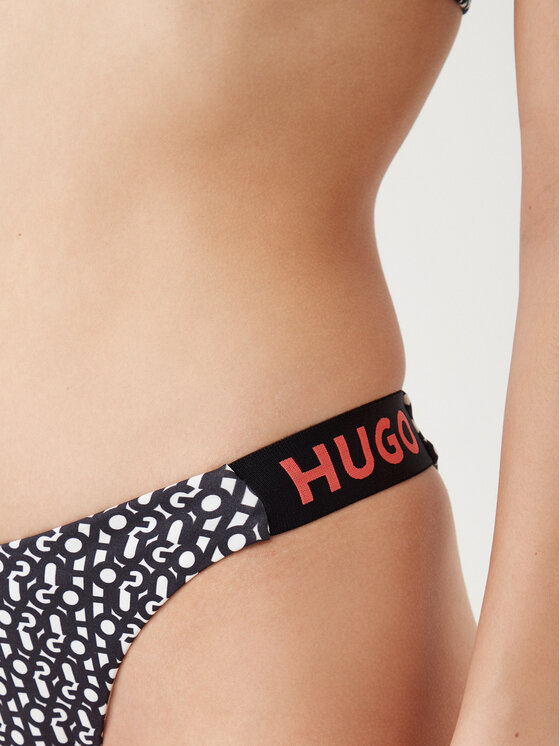 HUGO HUGO Dół od bikini Monogram 50534946 Czarny