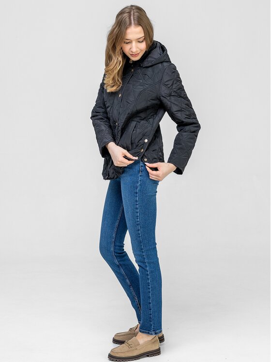 Perso Perso Kurtka przejściowa BLE268018F Czarny Regular Fit