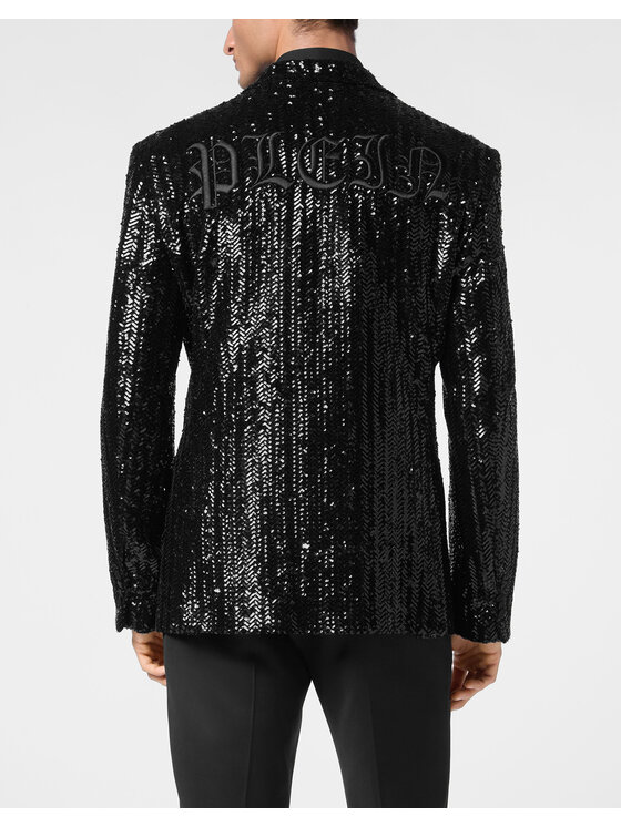 PHILIPP PLEIN PHILIPP PLEIN Marynarka 23087 Czarny Regular Fit