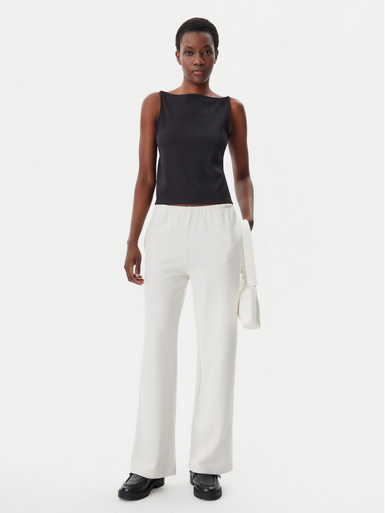 Calvin Klein Jeans Calvin Klein Jeans Spodnie dresowe J20J225537 Écru Straight Fit
