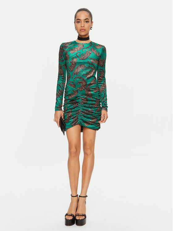 Just Cavalli Just Cavalli Igapäevane kleit 77PAO920 Roheline Slim Fit