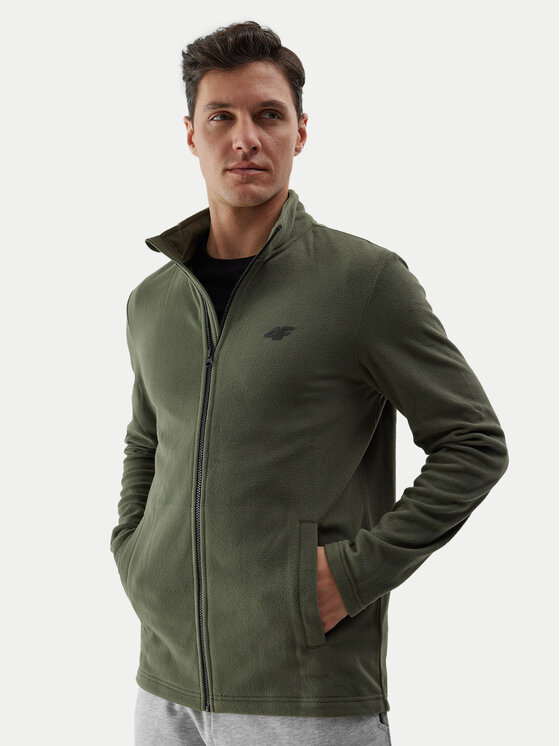 4F 4F Fleecejacke 4FWSS24TFLEM175 Grün Regular Fit