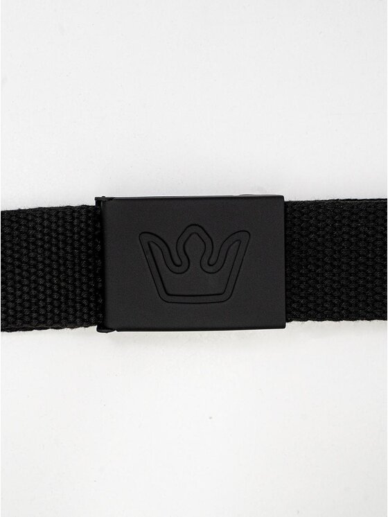 Jigga Wear Jigga Wear Pasek Męski Pasek Parciany Czarny Jigga Wear Simple Crown uni Czarny