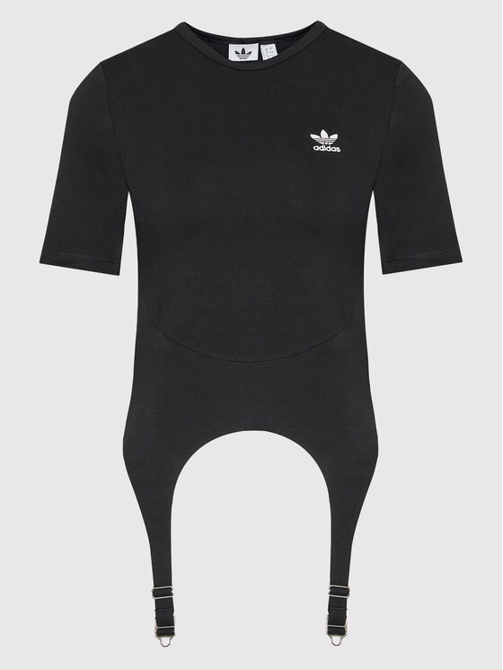 adidas adidas Футболка Always Original HF2010 Чорний Tight Fit