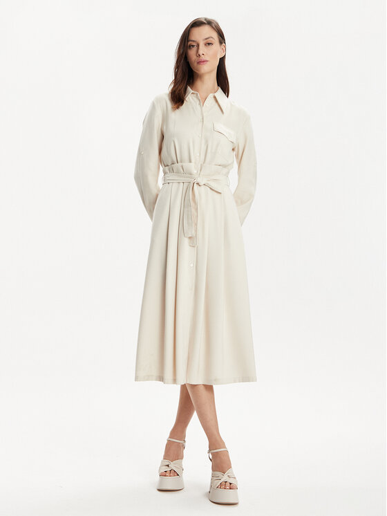 MAX&Co. MAX&Co. Rochie tip cămașă Armilla 2416221032200 Bej Regular Fit
