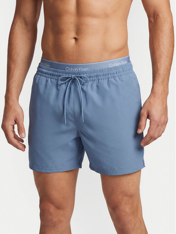 Calvin Klein Swimwear Calvin Klein Swimwear Pantaloni scurți pentru înot LV00N61024 Albastru Regular Fit
