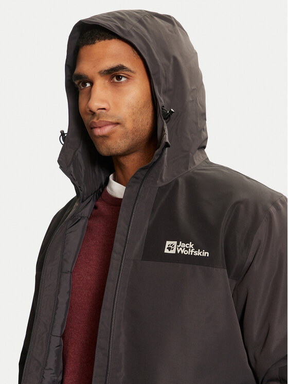 Jack Wolfskin Jack Wolfskin Outdoor striukė Jasper Ins A61872 Juoda Regular Fit