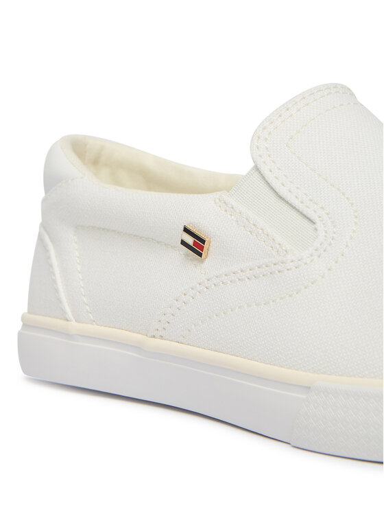 Tommy Hilfiger Tommy Hilfiger Tenisenes Th Low Profile Slip On FW0FW09103 Balts