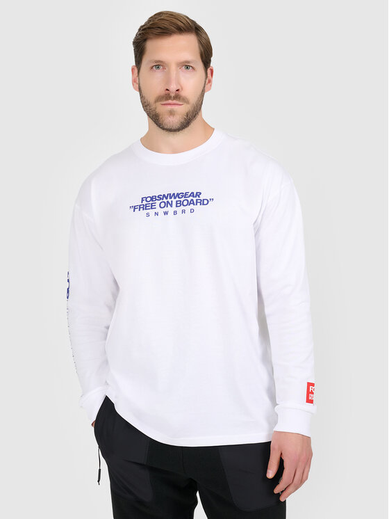 4F 4F Longsleeve FOB Biały Loose Fit
