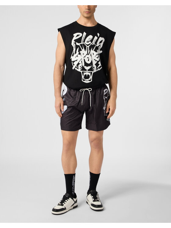 Plein Sport Plein Sport Szorty sportowe 28365 Czarny Jogger Fit
