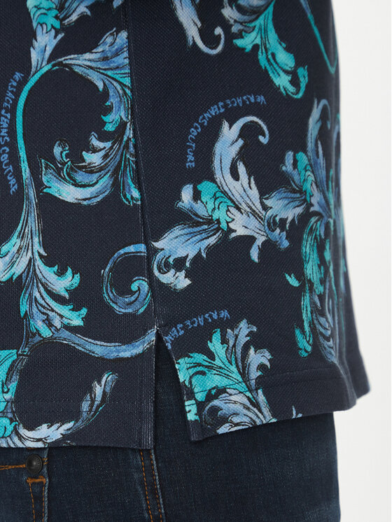 Versace Jeans Couture Versace Jeans Couture Polo 78GAG6S0 Granatowy Regular Fit