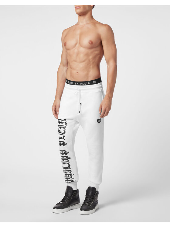 PHILIPP PLEIN PHILIPP PLEIN Joggery 5707 Biały Jogger Fit