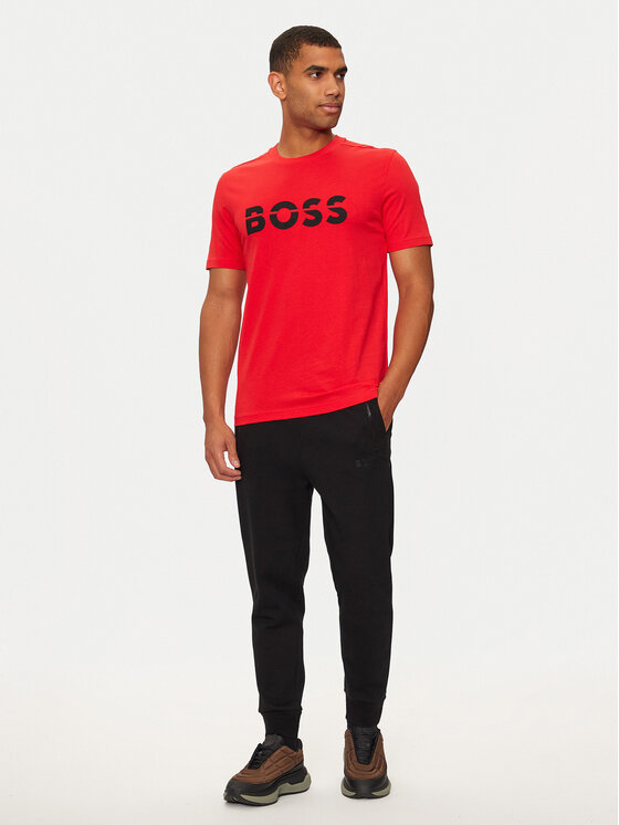 BOSS Boss T-krekls 50525208 Sarkans Regular Fit