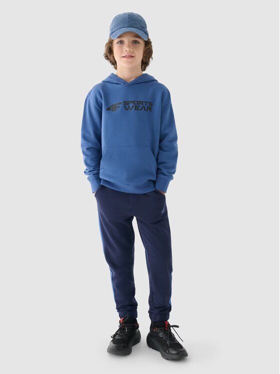 4F 4F Mikina 4FJWAW24TSWSM1223-32S Tmavomodrá Regular Fit