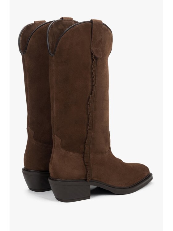 Estro Estro Kovbojské topánky ER00118377 Hnedá