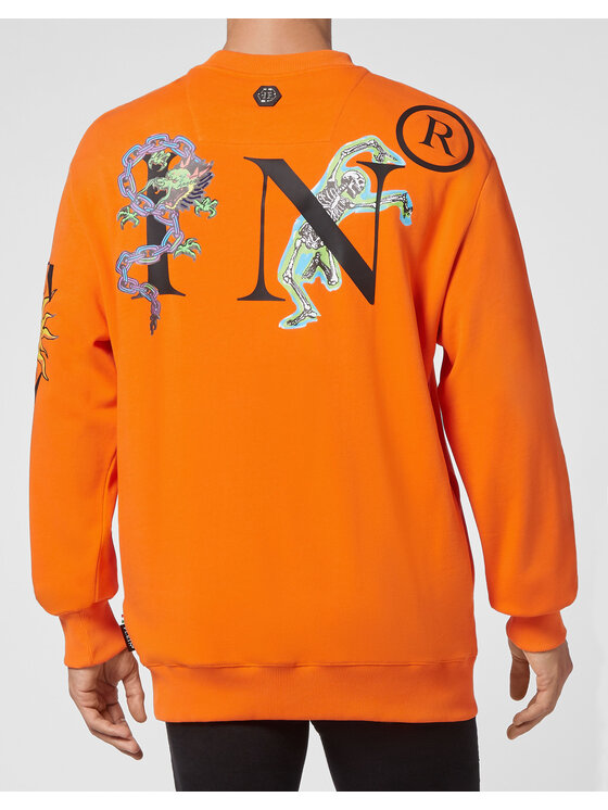PHILIPP PLEIN PHILIPP PLEIN Bluza 283 Pomarańczowy Regular Fit
