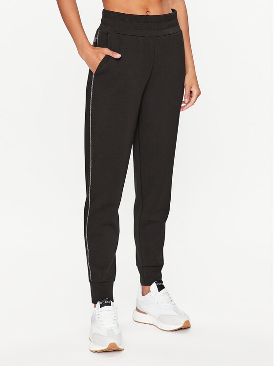 Guess Pantaloni trening W3YB18 KB932 Negru Regular Fit