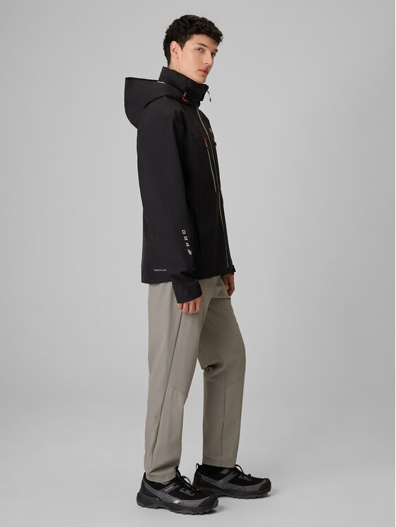 4F 4F Spodnie outdoor TREKKING Szary Regular Fit