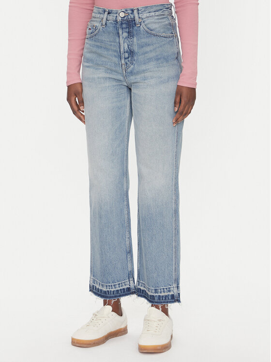 Tommy Jeans Blugi Layla DW0DW20480 Albastru Straight Fit