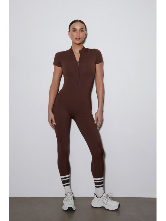 Estro Estro Jumpsuit ER00119503 Marrone scuro Slim Fit