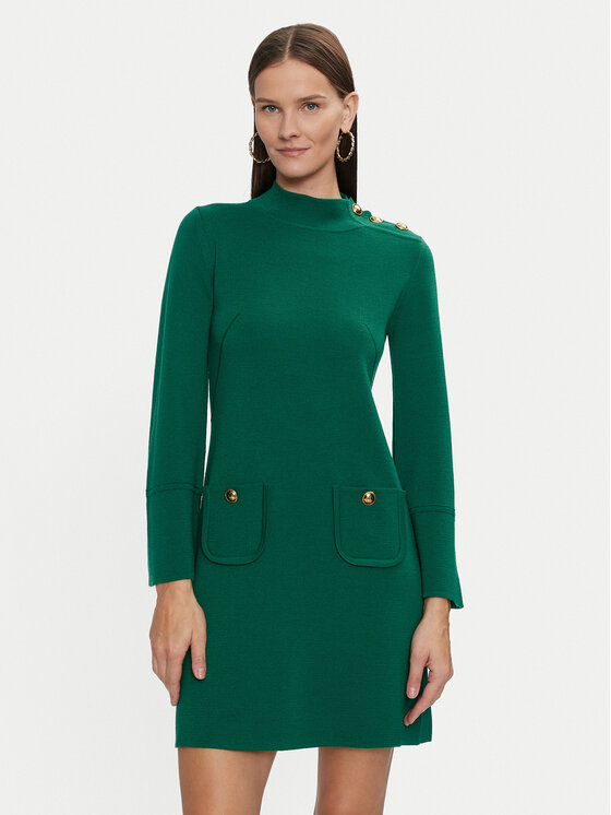 Luisa Spagnoli Luisa Spagnoli Pletena obleka Melodiosa 58421 Zelena Regular Fit