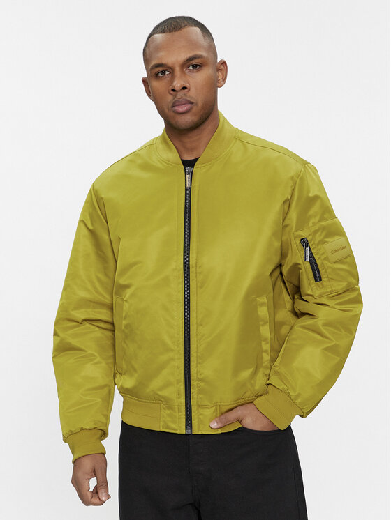 Calvin Klein Bomber stila jaka Hero K10K109907 Zaļš Relaxed Fit