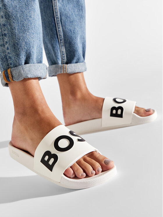 BOSS Boss Ciabatte Bay 50471271 10242218 01 Bianco