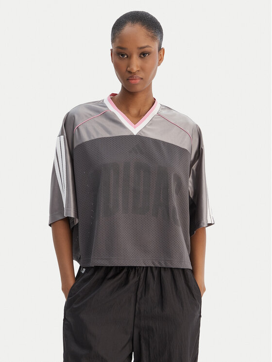 adidas adidas Marškinėliai Stadium KC4977 Pilka Loose Fit