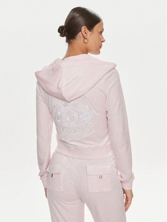 Juicy Couture Juicy Couture Bluză Heritage Dog JCBAS223813 Roz Slim Fit