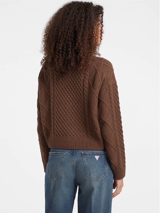 Guess Jeans Guess Jeans Πουλόβερ 178813 Καφέ Classic Fit