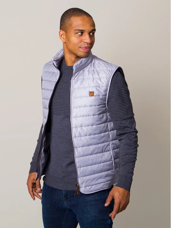 Willsoor Willsoor Kamizelka 11910 Srebrny Regular Fit