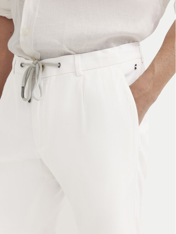 Bugatti Bugatti Stoffshorts 1949-76419C D Weiß Regular Fit