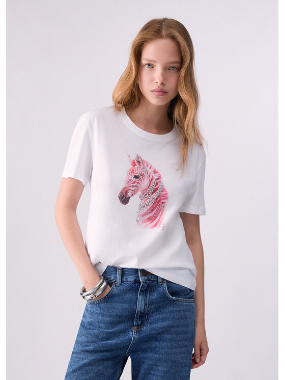 Liu Jo Liu Jo T-shirt WF6320JS923L9364 Bianco Regular Fit
