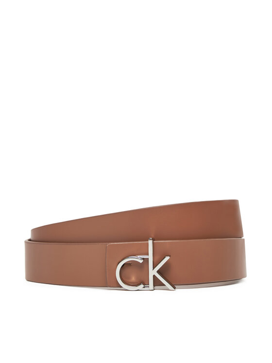 Calvin Klein Ženski Pas Ck Logo Reversible Belt 3.0 K60K613074 Rjava