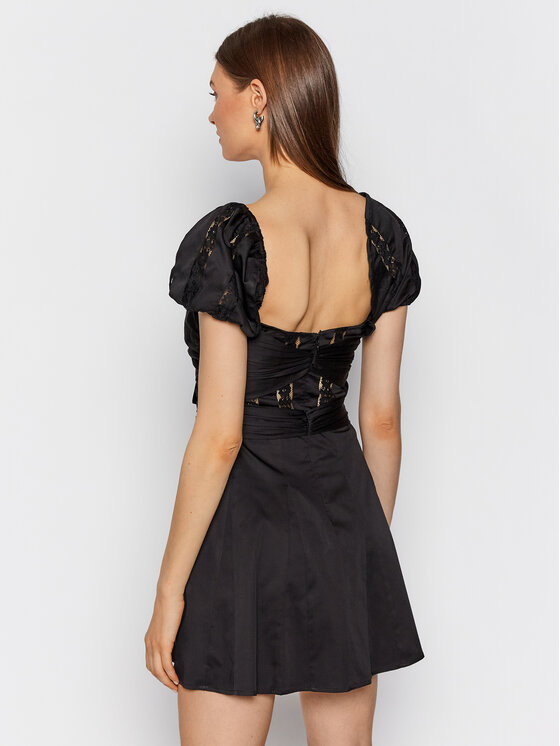 For Love & Lemons For Love & Lemons Φόρεμα κοκτέιλ Chantalle CD2389 Μαύρο Regular Fit