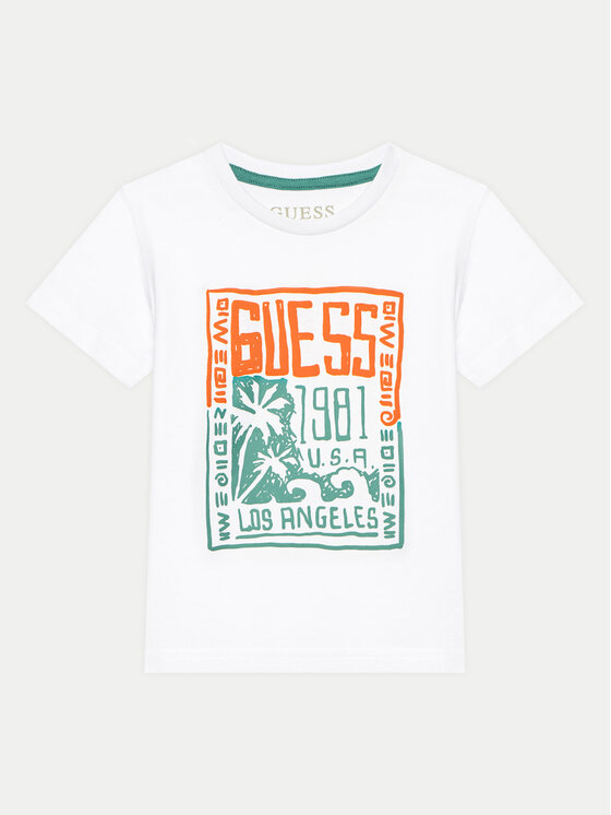 Guess T-Shirt N5GI16 K8HM4 Biały Regular Fit