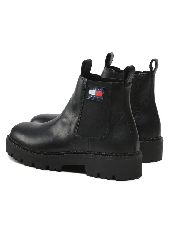 Tommy Jeans Tommy Jeans Μποτάκια με λάστιχο Heritage Branding Chelsea Boot EM0EM01058 Μαύρο