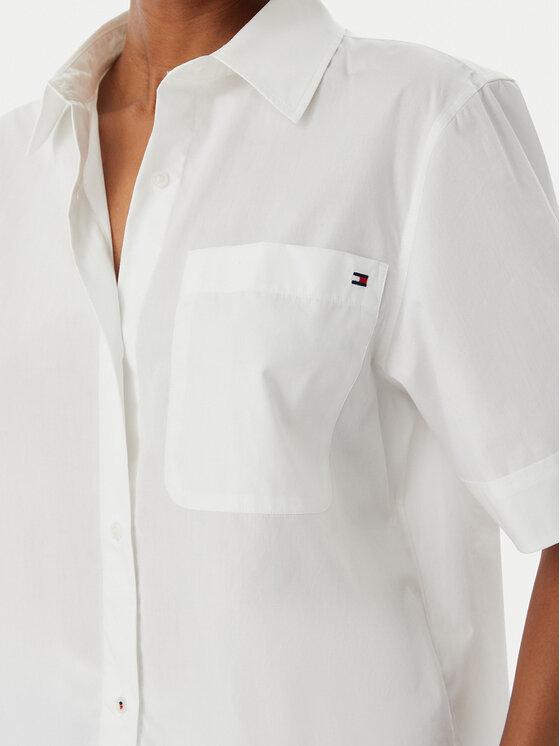 Tommy Hilfiger Tommy Hilfiger Ing WW0WW48899 Fehér Relaxed Fit